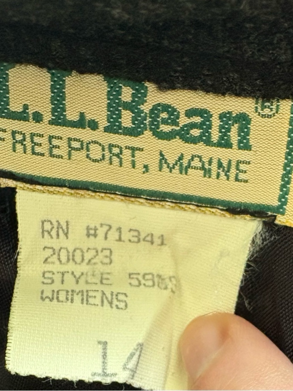 Vintage L.L.Bean Wool Midi Skirt USA Size 14 Gray Heritage New England Classic - Picture 5 of 6